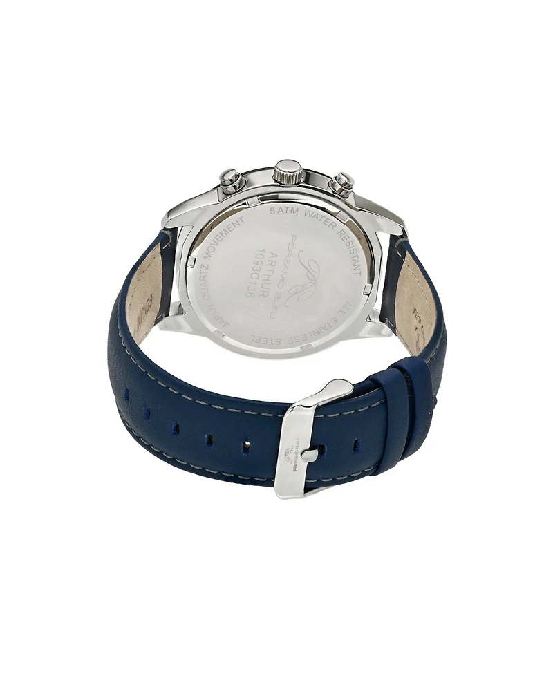 Porsamo Bleu Men's Arthur Genuine Leather Band Watch 1093CARL