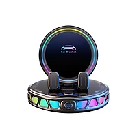 Artudatech 15W Wireless Car Charger - Auto-Clamping, 360degree(s) Rotation and Rgb Light
