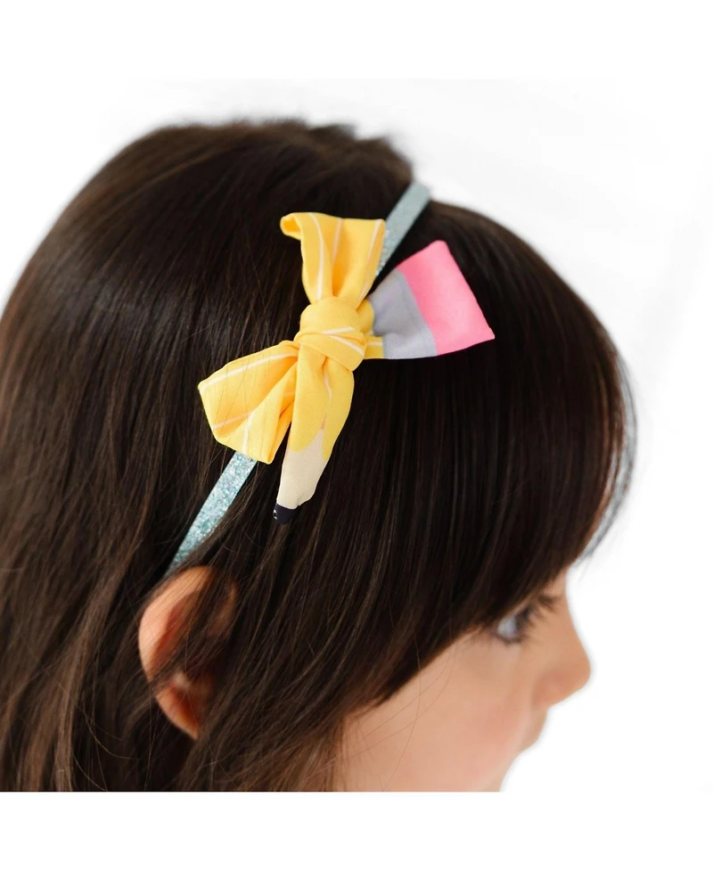 Sweet Wink Little and Big Girls School Days Pencil Bow Headband