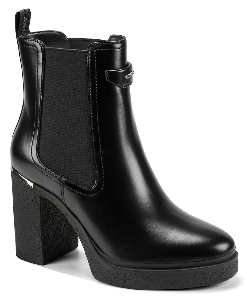 Dkny Women's Tisdel Platform Block Heel Booties