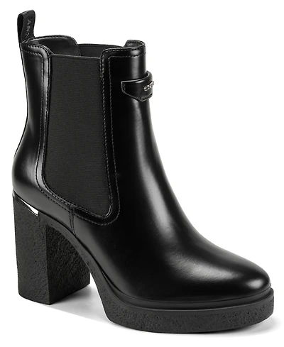 Dkny Women's Tisdel Platform Block Heel Booties