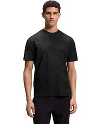 Boss by Hugo Men's 3D-Jacquard Pattern Cotton T-Shirt