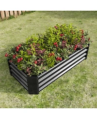 Streamdale Furniture 4x2x1ft Metal Raised Garden Bed for Flowers Vegetables and Herbs