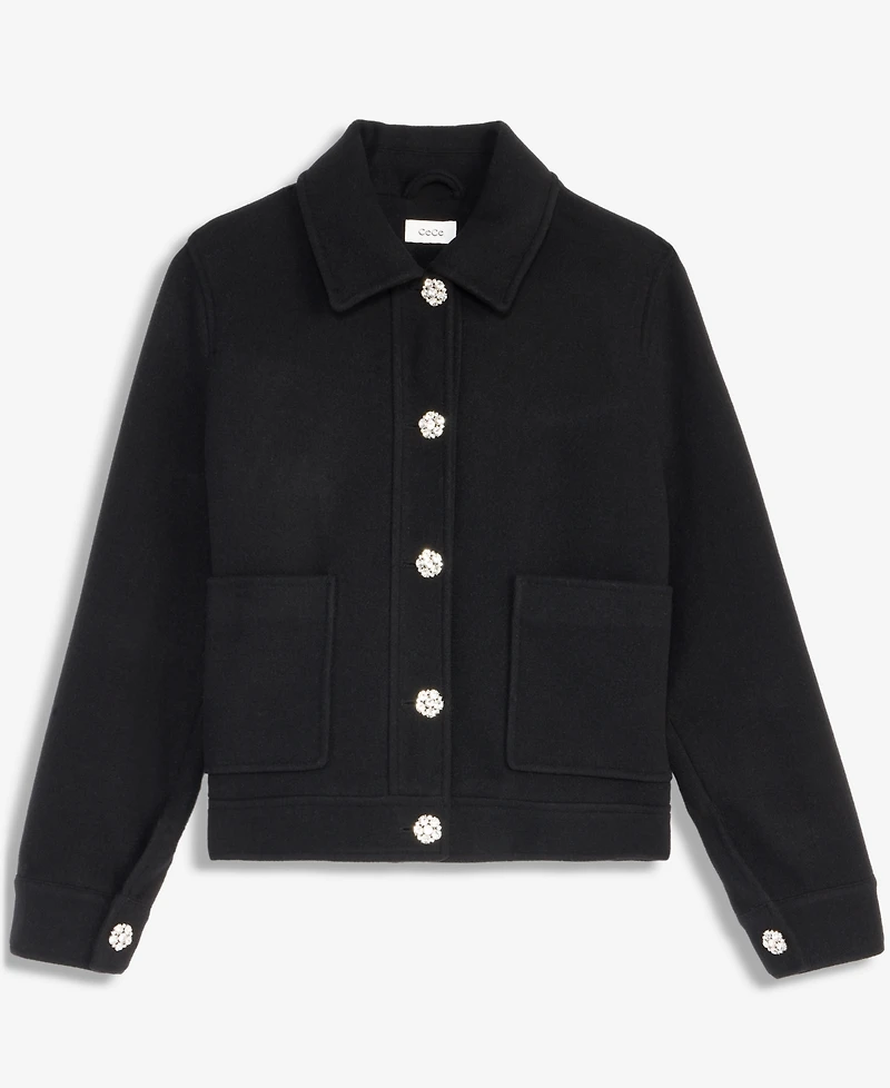 CeCe Women's Jewel Button Lady Work Jacket