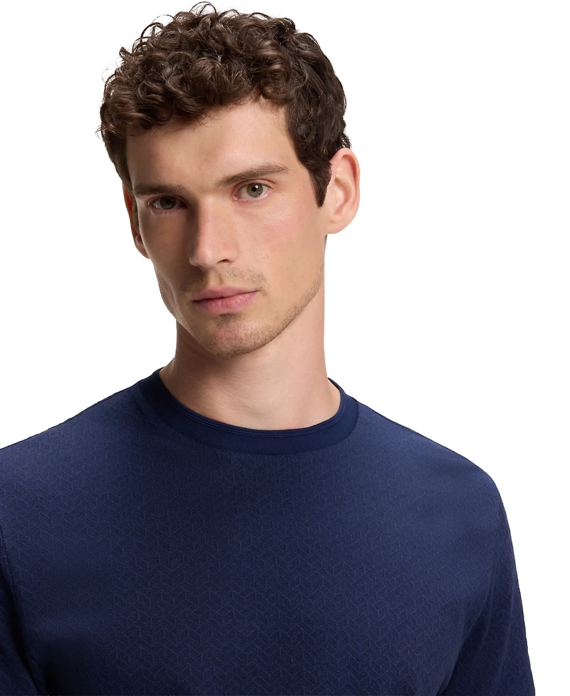 Boss by Hugo Men's Cotton-Silk Jacquard Regular-Fit Polo Shirt