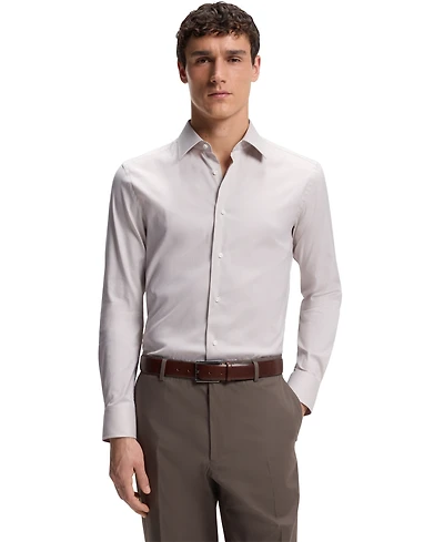 Boss by Hugo Men's Structured Cotton Blend Slim-Fit Dress Shirt
