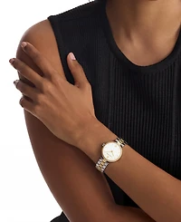 Calvin Klein Women's Gleam Two-Tone Stainless Steel Bracelet Watch 24mm