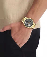 Calvin Klein Men's Distinguish Skeleton Gold-Tone Stainless Steel Bracelet Watch 44mm