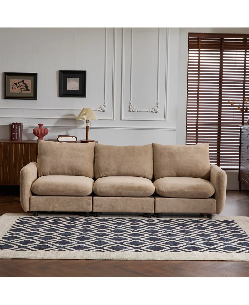 Streamdale Furniture 99 in. 3-Piece Modular Free Combination Sectional Sofa Couch