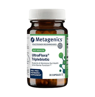 Metagenics UltraFlora Triplebiotic - Prebiotic, Probiotic and Postbiotic Blend with Akkermansia for Gut Health - Supports Digestive