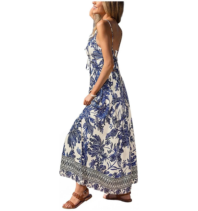 Cupshe Women's Uncommon Tropical Maxi Beach Dress