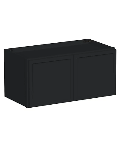 Boyel Living Double Door Short Wall Cabinet, Ready to Assemble Kitchen Cabinet with Solid Wood Frame