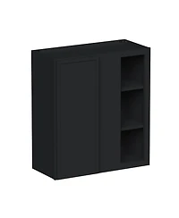 Boyel Living 30 Inch Height Standard Corner Wall Cabinets, Ready to Assemble Kitchen Cabinet with Solid Wood Frame, Soft-Close Slides and Hinge
