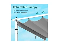 Boyel Living Outdoor Pergola with Retractable Canopy and Aluminum Frame