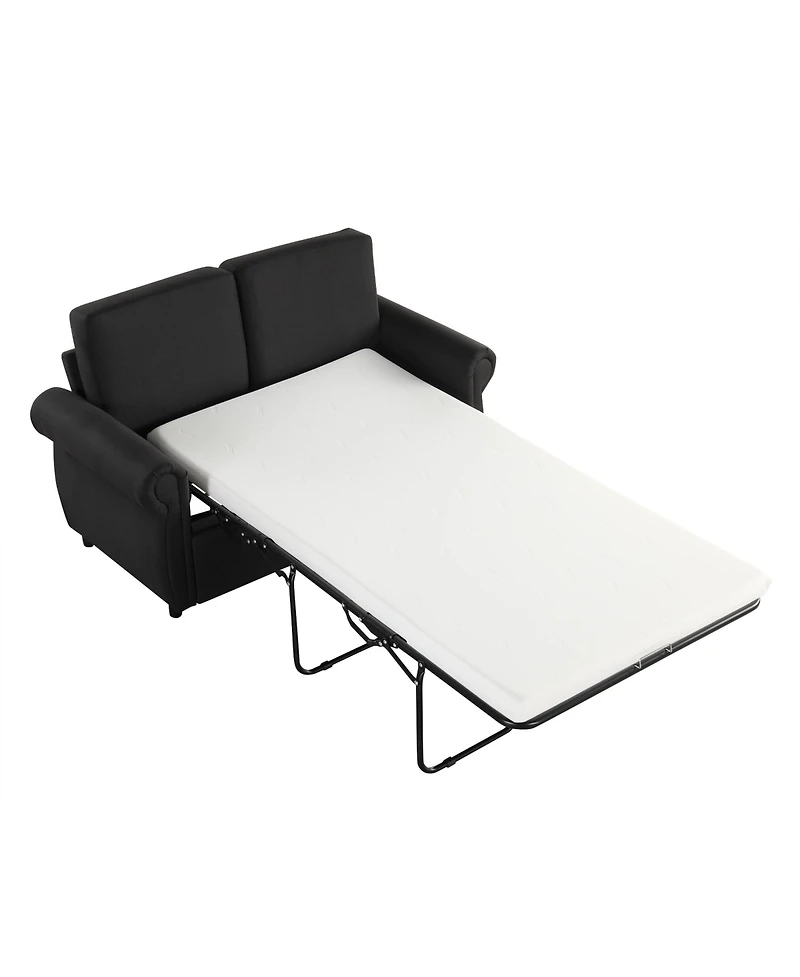 Clihome Orisfur Pull Out Sofa Bed Loveseat Sleeper with Mattress and Usb Ports
