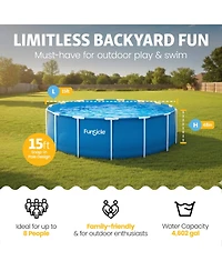 Funsicle 15' x 48" Outdoor Activity Round Frame Above Ground Swimming Pool Set