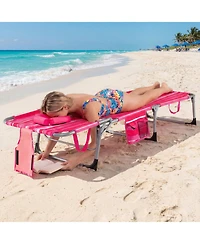Gouun Tanning Chair with Face and Arm Holes Folding Outdoor Sunbathing Chair