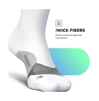 Feetures Men's Elite Light Cushion Mini Crew Sock - Sport Sock with Targeted Compression - Large
