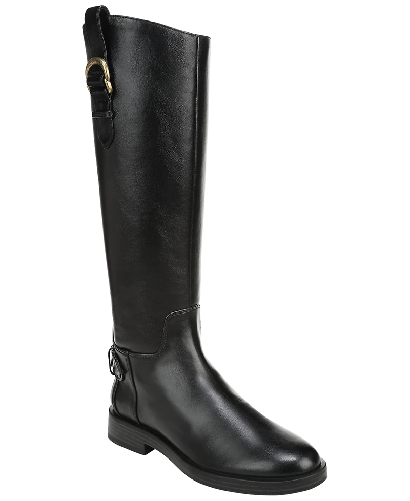 Sam and Libby Women's Statler Zip Tall Wide Calf Block heel Boots