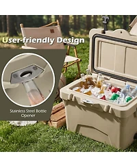 Sugift 20 Quart Portable Hard Cooler with Built-in Ruler and Bottle Opener