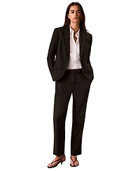 Calvin Klein Petite One-Button Lapel Collar Jacket