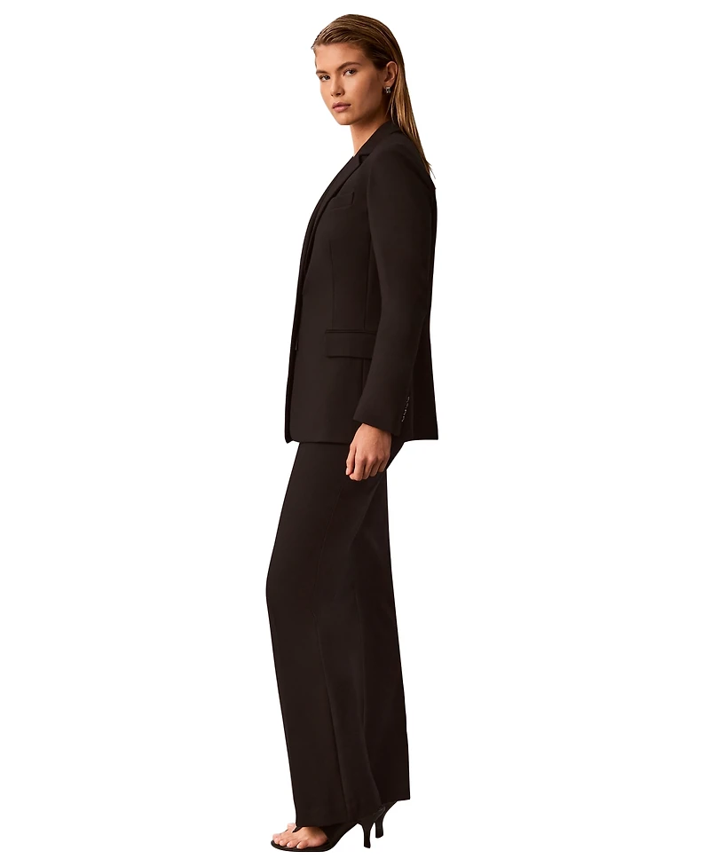 Calvin Klein Petite One-Button Notch Collar Blazer