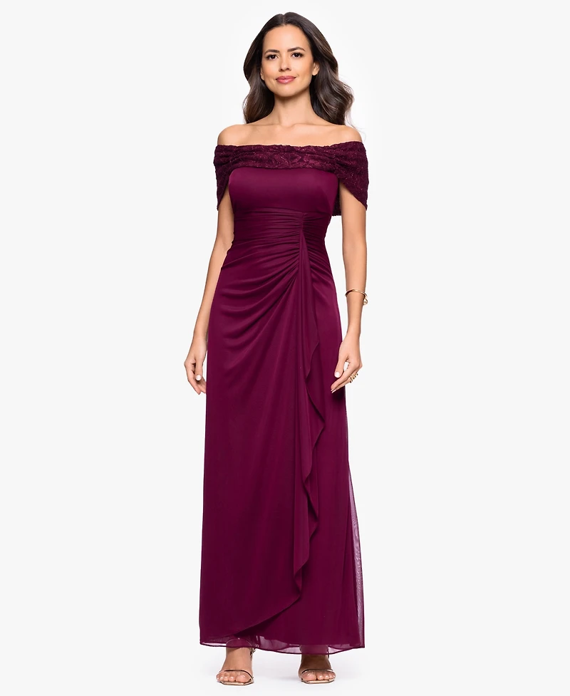 B&A By Betsy and Adam Petite Sleeveless Ball Gown