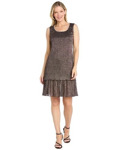 R & M Richards Petite Scoop Dress Open Front Jacket, 2-Piece Set