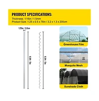 Sugift Spring Wire and U Channel Bundle 6.56 ft 40 Packs Aluminum Alloy Greenhouse Film Lock