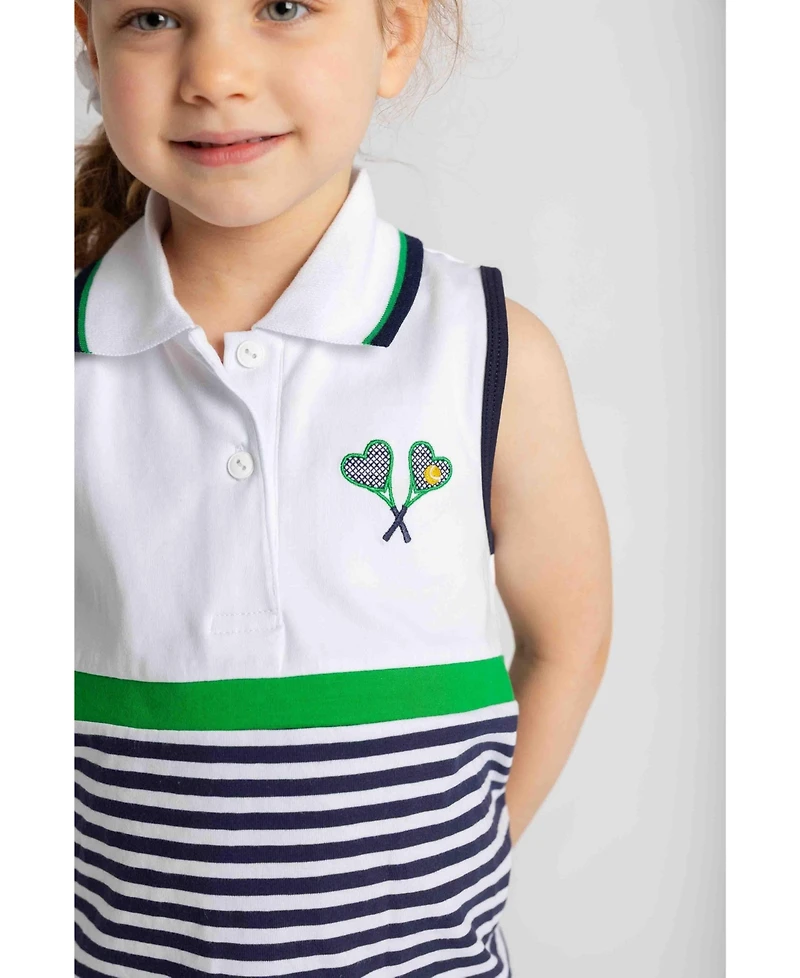Florence Eiseman Big Boys 7-10 Knit Short Set with Tennis Rackets
