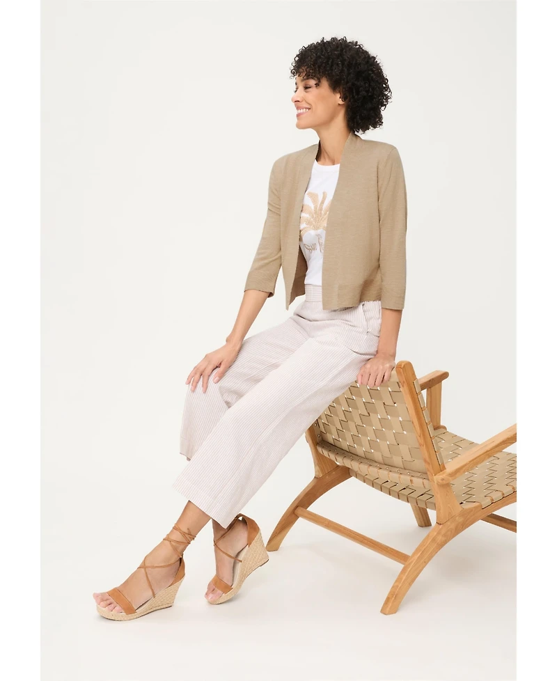 Olsen Women's Openfront Cropped Cardigan