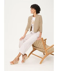 Olsen Women's Openfront Cropped Cardigan