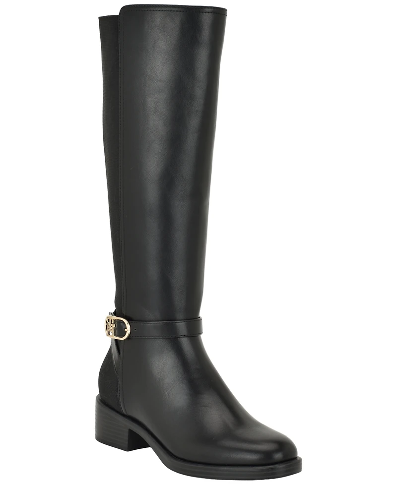 Tommy Hilfiger Women's Illuna Ornamented Side Zip Riding Boots