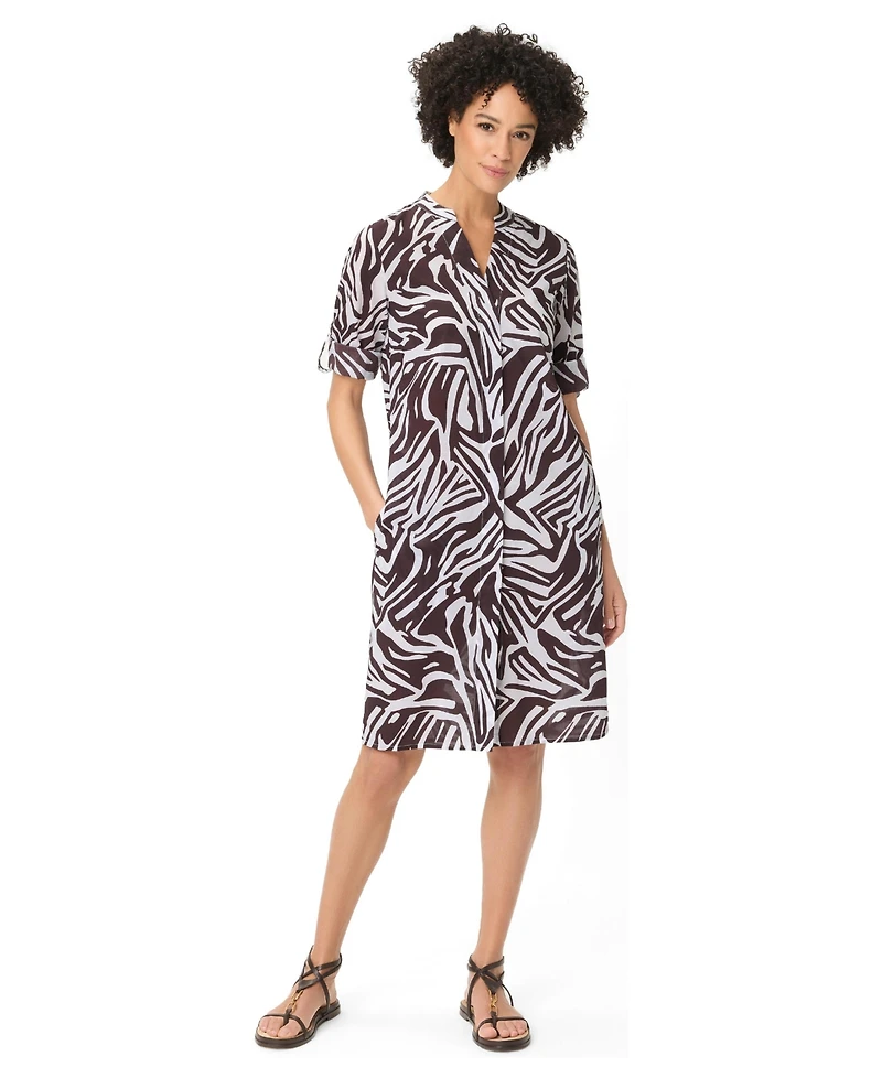 Olsen Women's Modern Animal Tunic Shirt Dress
