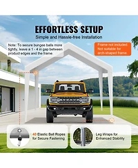 Vevor Carport Replacement Canopy Car Shelter Fabric Frame Not Included