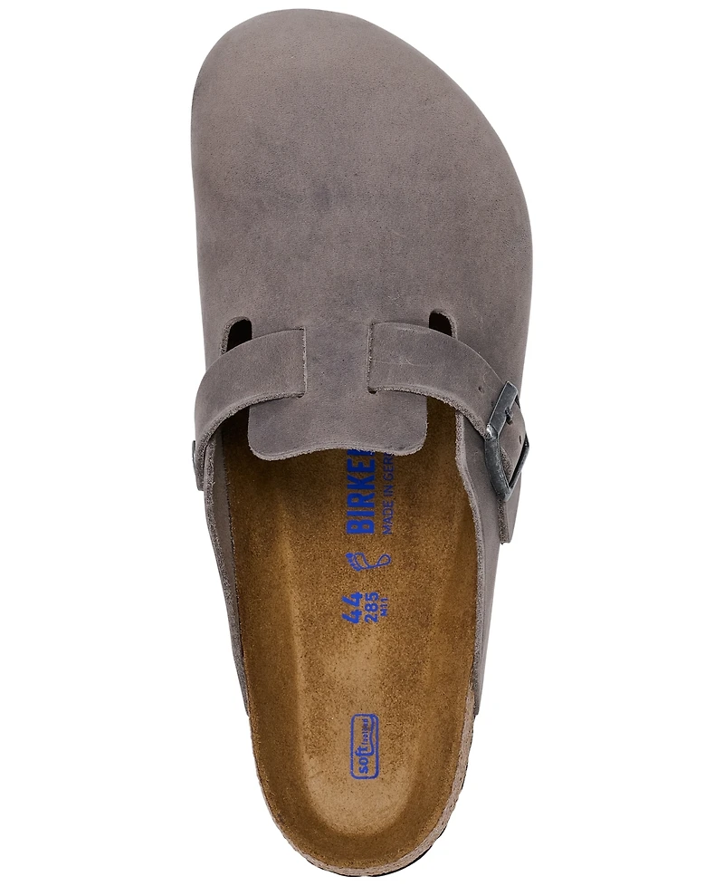 Birkenstock Men's Oiled Leather Boston Clogs from Finish Line