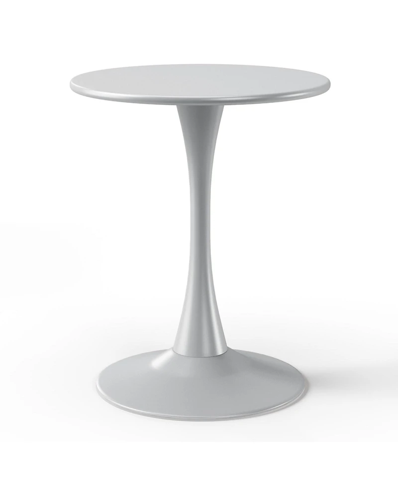 23.5" Round Outdoor Indoor Metal Cocktail Dining Table