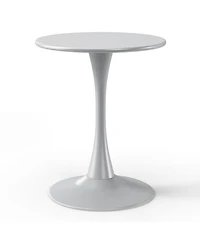 23.5" Round Outdoor Indoor Metal Cocktail Dining Table