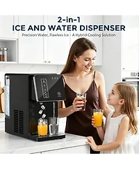 Cowsar Ice Maker with Water Dispenser, Self-Cleaning, Portable