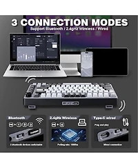 Lamicall B75 Pro 75% Knob Tri-Mode Hot Swap Pre-lubed Gaming Keyboard