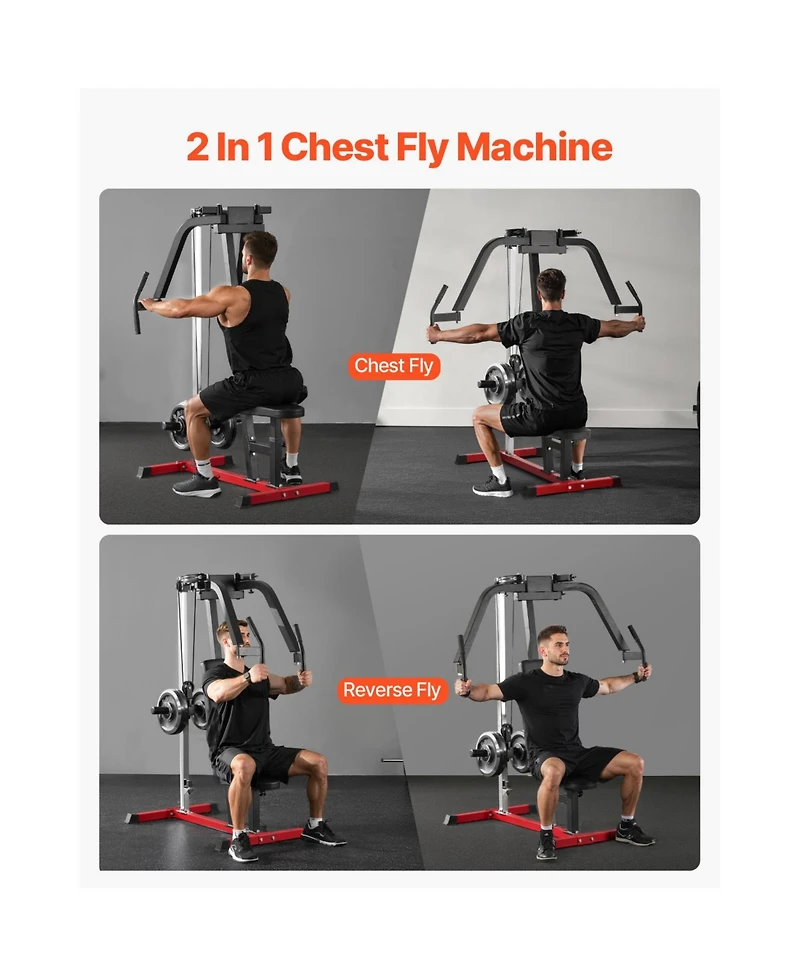 Vevor Chest Fly Machine Adjustable Fly and Reverse Delt Machine Upper Body Workouts