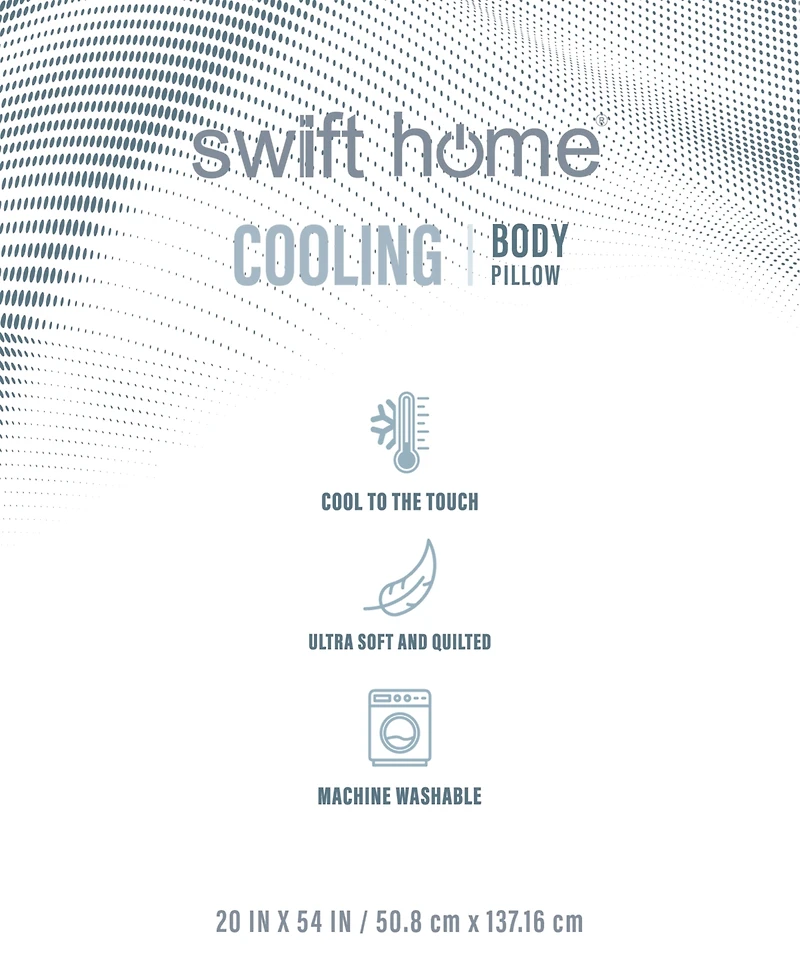 Swift Home Cooling Touch Down Alternative Standard Body Pillow, 20" x 54"