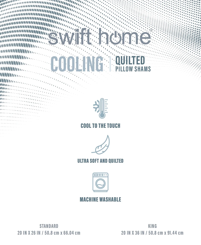 Swift Home Cooling Touch Down Alternative 2-Piece King Shams Set, 20" x 36"