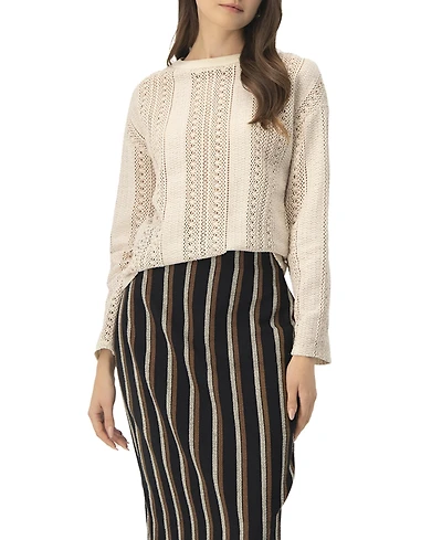 Ivonne Women's Straight Jacquard Blouse