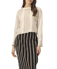Ivonne Women's Straight Jacquard Blouse