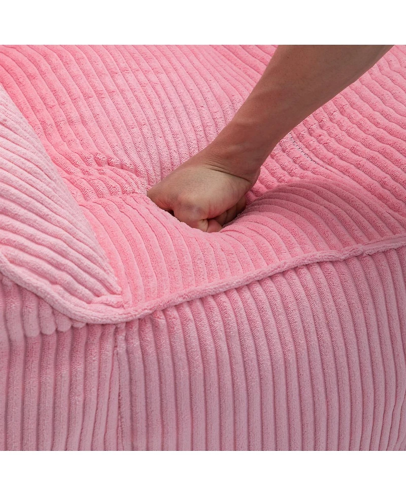Streamdale Furniture Giant Corduroy Bean Bag Chair with Armrests for Adults and Teens