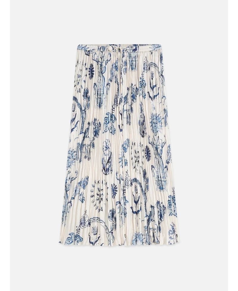 Scotch & Soda Women's and Printed Micro Pleat Ankle Length Skirt