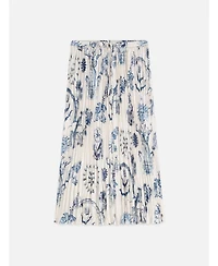 Scotch & Soda Women's and Printed Micro Pleat Ankle Length Skirt
