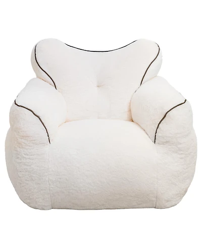 Streamdale Faux Fur Heart-Shaped Bean Bag Chair for Adults