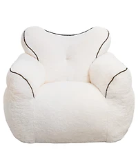 Streamdale Faux Fur Heart-Shaped Bean Bag Chair for Adults